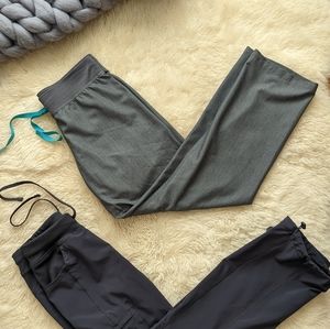 2 pairs scrub pants FIGS + Cherokee Infinity collection XS P graphite / pewter